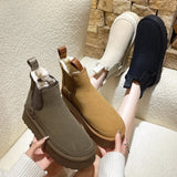 Breakj Integrated Snow Boots Mini Short-Bodi Thick Bottom Heightening Women's Winter 2025 New Velvet Thick Cotton Shoes Snow