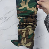 Breakj New Pointed Wrinkled Boots High Heel Long Women's Fashion And Knee Pile