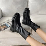 Cowboy Mid-Calf Boots Ladies Embroidery Pointed Toe Chunky Heel Women Boot Female Slip On Retro Vintage Western