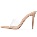 PVC Lady Ultra-High Heels Sandals Slippers Muller Shoes Chengdu Fashion Women's