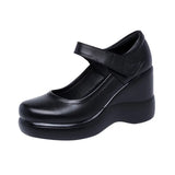 Head High Heel Waterproof Platform Single Shoes Large Size 43 Velcro Thick Soles Middle-Aged And Elderly Mother Shoes Women's
