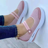 Breakj Lady Autumn New Flying Weaving Splicing Casual Color Daily Low-Help Net Shoes Slope And Round Head Single