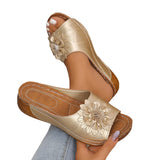 Breakj Flower Slippers Women's Slopes With A Thick Summer Cool Slippers 2025 Summer New