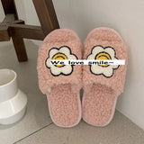 Women Slipper Couple Men Shoe Fluffy Soft Warm Slip On House Slippers Antiskid Antislip Cozy Short Plush for