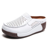 Breakj Summer Women's Leisure Comfortable Mother Cool Drag Fashion Rocking Shoes Thick-Soled Loose Cake Bun Half