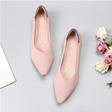 Polyester Shoes Women Spring Flats Pointy Toe Ballerinas Ladies Stretch Knitted Loafers Femme Daily Dress
