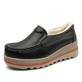 Breakj Student Sports Shoes In Autumn And Winter 2024 Korean Version Of Rocking Shoes Leather Slopes And Casual Shoes Women's Singles