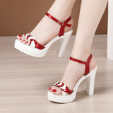 Women's High-Heeled, Thick-Heeled Sandals Women's 2023 Summer New Thick-Soled Waterproof Platform With Open