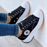 Large Size Strapped Canvas Shoes Women's 2024 New Women's Casual Single Shoes With High Upper And Shallow