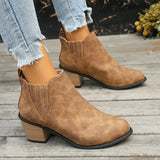 Breakj Pointed-Headed Coarse And Martin Boots 2025 New One-Legged Velvet Short