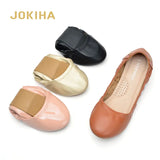 Summer Ladies Flat Shoes Super Soft Gold Ballet Flats Shoes Women Pink Round Toe Classic Solid Dancing Shoes For