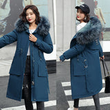 -30 Degrees Women Jacket Long Parkas Female Coat Winter Warm Removable Fur Lining Hooded Winter Jacket Women