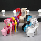 Breakj Patent Leather Sandals Special High Heels Heel Sexy 17CM Waterproof Platform Hate Day Superb High Sandals Female