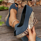 Breakj Fish Mouth Slope With High Heel Single Shoes Women's New Light-Footed Single Shoes In