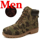 Men Boots PU Outdoor Snow Ankle Boots Male Lace Up Anti-slip Booties British Sneakers Plus Size 46 Zapatos De