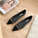 Single Shoes Women's 2023 Autumn And Winter New Spring And Autumn Pointed, Small Fragrant Style, Low Heels, Flat Soles, Shallow Mouth And Four Seasons Ladle