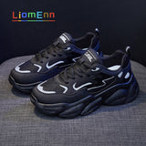 Women's Chunky Sneakers 2021 Platform Sports Shoes White Sneakers Vulcanized Casual Dad Shoes Tennis Female