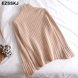 Autumn winter thick Sweater Pullovers Women Long Sleeve casual 2021 turtleneck warm basic Sweater knit Jumpers
