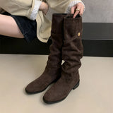 Breakj Skinny Skin Boots Kinca Color Pile Knight Boots Women 2025 New Autumn And Winter Slim High Barrel Thick And Long