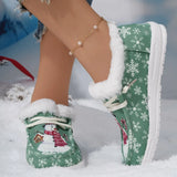 Short Snow Boots 2023 Winter New Large-Size Velveteen Leisure Women's Flat-Soled Warm Cotton