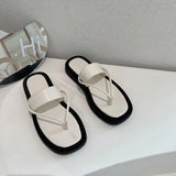 Women Slippers Sexy Clip Toe Shoes 2023 Summer NEW Platform Flip Flops Sandals Beach Slides Indoor Zapato Mujer Black