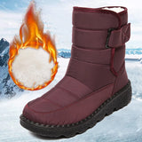Women Boots 2021 New Winter Boots Shoes Women Waterproof Snow Bottine Femme Low Heels Boots Winter Shoes Platform Ankle