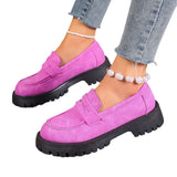 Breakj Spring And Autumn New Lof Shoes Pine Cake Thick Sole Foot Casual Single Shoes British Wind Coarse Fashion Women's