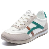 new autumn and winter leather leisure sports running shoes, versatile soft bottom breathable small white shoes