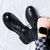 Breakj Spring And Autumn Business Casual Leather Shoes Male Soft Leather British Overalls Big Head Handmade Single Shoes
