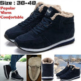 Boots Men's Winter Shoes Fashion Snow Boots Shoes Plus Size Winter Sneakers Ankle Men Shoes Winter Boots Black Blue