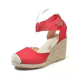 Sandals 2021 Wedge Hemps Heels Platform Summer Ladies Shoes Thick Bottom Fashion Casual Pumps Female Footwear Plus Size