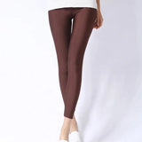 Women Shiny Pant Leggings Hot Selling Leggings Solid Color Fluorescent Spandex Elasticity Casual Trousers Shinny