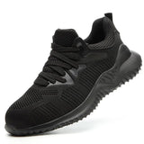 Working Safety Shoes Steel Toe Male Fashion Anti-smashing Men's Work Boots Black Breathable Comfortable Sports