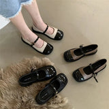 Evening Wind Gentle Thick Soles Mary Jane Single Shoes Spring And Autumn Fragrant Style British Small Leather Shoes INS