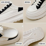 Breakj Summer New Baotou Half Slippers Female Wear Shoes Leisure A Foot Pedal Lazy Small White Shoes Female