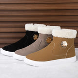2024 Extra-Large Snow Boots Men's Trend Short Boots Plush Warm Cotton Boots Fashionable Men's