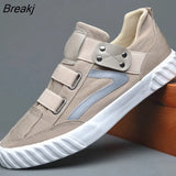 Mens High-top Canvas Shoes Men 2023 New Spring Autumn Top Fashion Sneakers Lace-up High Style Solid Colors Man Black