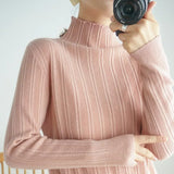 Sweater 2020 New Female Turtleneck Long-sleeved Knitted Pullover Jumper Pull Femme Clothes Loose Designer Winter