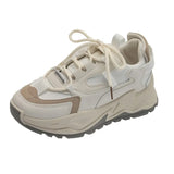 Women's Vulcanize Shoes Platform Chunky Sneakers,off white Brown Sports Shoes,Comfort Casual High Sneaker Women Vulcanize