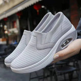 Breakj 2025 New Flying Women's Shoes Casual Sneakers Lazy Shoes Soft-Soled Permeable Women's Single Shoes Air Cushion