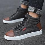 Spring New Vintage Fashion Shoes English Boots Men's High-Top Shoes Korean Fashion