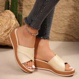 Breakj Size Slippers Women's Spring / Summer 2024 Women's Shoes Thick Round Head Flat Fish Mouth Slippers Casual