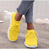 Sneakers 2021 Breathable Knitted Casual Autumn Socks Shoes Lace Up Ladies Shoes Female Students Vulcanized Running