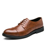 Leather Formal Men Shoes Lace Up Men Loafers Office Oxford Men Dress Shoes Wedding Shoes Zapatos Hombre Plus Size