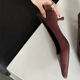 Breakj French New Leopard-Print Fine Heel Single Shoes Sexy Pointed High-Heeled High-Heeled High-Heeled Shoes Small-Size Velvet Cat