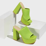 New Women Knit Fashion Thick With Waterproof Platform Outdoor Street T Station Runway Show Fish Mouth