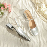 Breakj Sandals Women Summer 2024 New Square Head With Thick Heel High Heels Mary Jane Sandals Back Empty Single