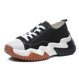 44 Chaussure Femme Women Sneakers Zipper Canvas leather Casual Shoes Mens 2022 Fashion Women Black Sneakers Ladies