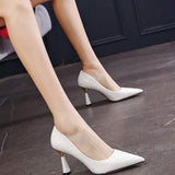 Women's High Heels Spring French Light Mouth Solid Black Sexy Women's Office Work Shoes
