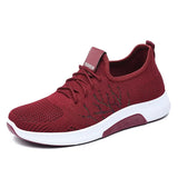 Sneakers Mesh Autumn Breathable Sneakers Women Casual Shoes Lace Up Spring Female Flats Knitting Ladies Vulcanized